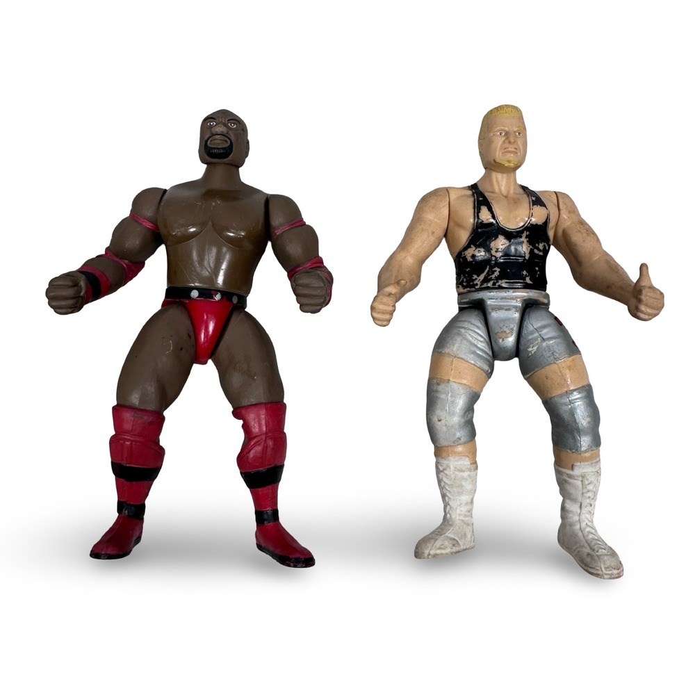 Vintage 1998 Jakks Pacific WWF Ahmed Johnson Jeff Jarrett‎ Wrestling Figures Lot